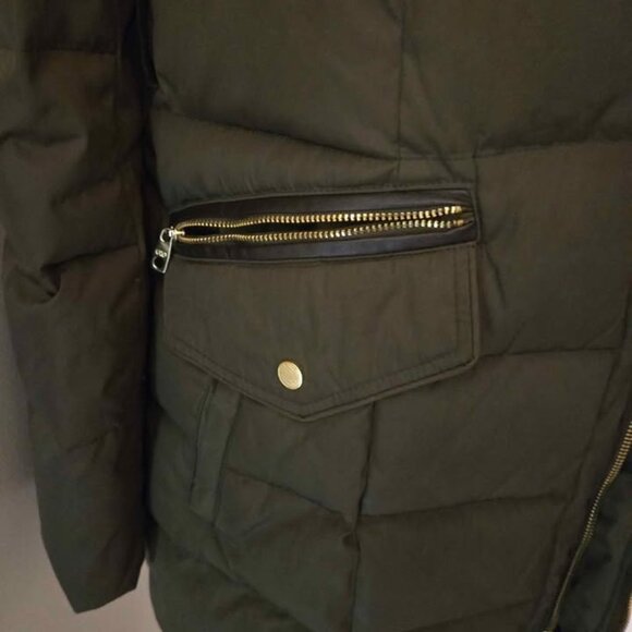 Cole Haan Size Medium Down-Blend Olive Puffer Jacket - Picture 2 of 8